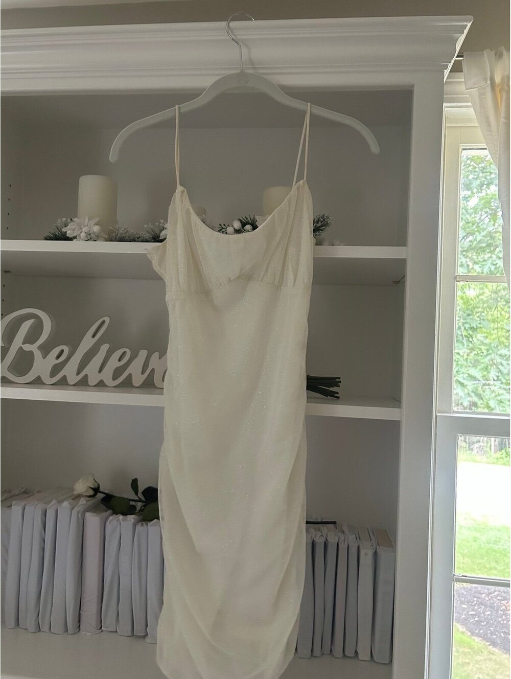 Windsor White Sparkly Short Formal Dress- Size S